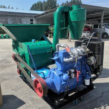 柴油机款大型粉碎机 双沙克龙粉糠机 秸秆稻草打粉机 大功率