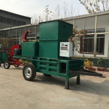 华新 青贮秸秆饲料揉搓压块机 稻壳蒜皮自动装袋打包机