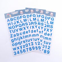 平张贴纸 彩色数字字母系列 创意手帐DIY素材装饰贴 透明彩色卡通贴