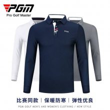 PGM高尔夫球衣服男长袖t恤秋冬季golf保暖上衣服装男装翻领Polo衫