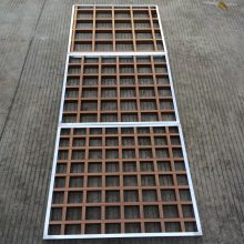 张家口铝格栅厂家 U型木纹格栅 三角形铝格子吊顶