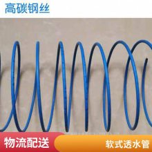 软式透水管50-300mm建筑工程园林弹簧渗排水管钢丝波纹骨架软管