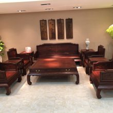 中山新明式红酸枝沙发用心打造 新广式巴里黄檀客厅家具创优产品