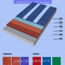 EPDM材料颗粒篮球场排球场地户外复合型塑胶跑道施工橡胶塑胶跑道
