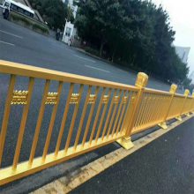 马路金色护栏 蓝白面包管交通护栏 市政道路施工护栏