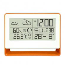 多功能LCD温湿度气象闹钟 创意天气预报钟电子钟工厂直发