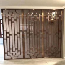 韩式家具艺术珍品 客厅铜元素金属屏风隔断可移动 YZ-353
