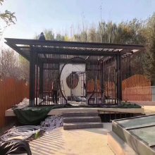 厂家直销户外园林铝合金八角凉亭 铝合金凉亭别墅园林木屋木亭庭院凉定制