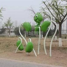 景区建设规划玻璃钢豌豆芽雕塑创意蔬菜景观小品摆设
