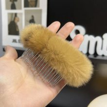 瀨兔毛十齒發(fā)毛絨碎發(fā)神器毛毛盤(pán)發(fā)發(fā)箍發(fā)卡夾頭發(fā)頭飾