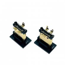 Type-C 9P铆压沉板SMT公座 冲压壳USB 3.1单排9P贴片插头 长13.7