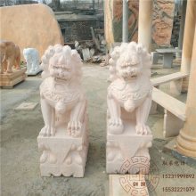 石雕狮子 石头狮子图片 传统中式石材狮子