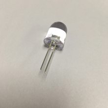 厂家供应f10圆头有边无色透明白光短脚灯珠参数led10mm直插发光二极管