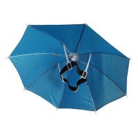 头戴式帽伞定制 儿童帽子伞头戴式遮阳雨伞钓鱼帽子伞