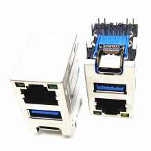 RJ45+USB3.0+TYPE-C 三合一插座 带灯 RJ45+AF3.0+USB3.1