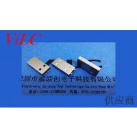 AM USB2.0公头外壳 黑胶体 外壳镀镍 盐雾24H测试 威联创供应