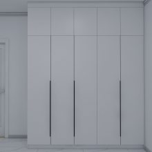 居为家客厅卧室衣柜 白色轻奢简约 环保板式家具 可定做 上门量尺
