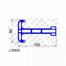 铝合金吊轨15290 大型重型铝合金导轨异形材大截面轨道