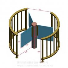 车站单向半高旋转闸 企业单位出入口门禁系统 刷卡十字闸