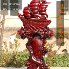 广州供应木质帆船摆件工艺品 天然玉如意摆件 根雕佛像摆件木雕工艺品