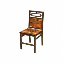 中式仿古风铁艺古铜油漆餐椅