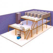 重庆阁楼货架/固联钢平台货架/库房货架