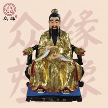 鸿钧老祖神像定制 鎏金彩绘 河南佛像厂直销 菩提老祖 道教三清祖师