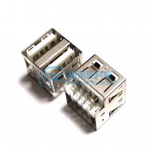 90 Usb A F双层沉板插座usb沉板短体10 5 端子加宽过3 5a双层usb车充接口价格 推发网