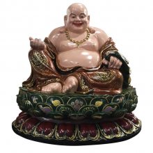 1.3米树脂玻璃钢 贴台金 ***弥勒佛 佛教大乘菩萨 佛像批发