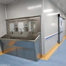 不锈钢自动感应洗手池 手术室脚踏式刷手池