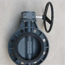 厂家定制 塑料蝶阀 法兰连接 D371X-10S 塑料材质 手动蝶阀 可按需定制 DN400
