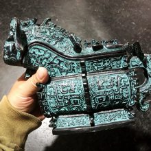 西安铜犀牛尊桌摆 仿古青铜器雕塑工艺品