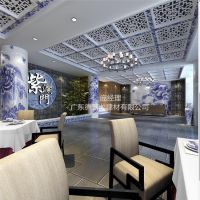 热门潮流酒店形象墙3D彩绘图案铝单板_3D印花铝板（如图可见）