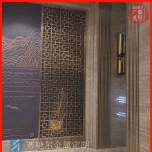 龙川县餐厅不锈钢屏风厂家安装 支持来图深化设计定做 赛驰尔金属免费打样