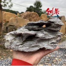 韶关英石叠石批发市场-庭院常用景观假山石-英德石与青龙石区别