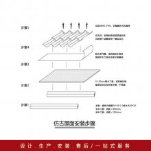 0.8mm厚铝镁锰金属仿古瓦 广东梅州仿古琉璃瓦 别墅、凉亭、寺庙、阁楼仿古屋面