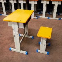 学生课桌椅蓝色款可升降单人学习桌椅成套学校办公家具