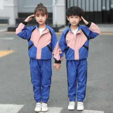 新款小学生风衣运动服校服定制 夏季儿童运动服套装 中学生春秋装班服 批发 运动服209-02