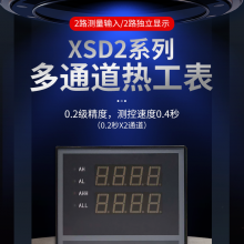 XSD2系列多通道热工仪表 2通道数显表温湿度压力多通道测控仪表