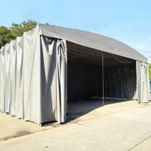 钢结构工地帐篷 周口项城 电动遮阳棚操作简单 大跨度推拉蓬