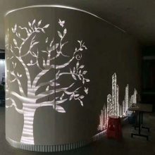 山水画打孔铝板 铝板字体冲孔