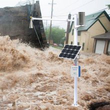 山洪防汛雷达水位在线观测站 数据超标联动报警 可搭配LED户外屏