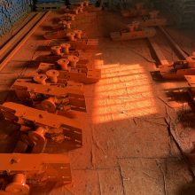 河南展鲲无极绳绞车配件SQ系列两轮轮主压绳轮组托绳轮组 600轨距加工定做