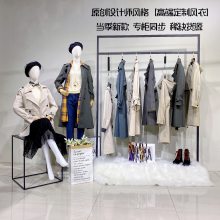 新款高定定zhi风衣广州品牌折扣库存尾单批发女装尾货双排扣女士风衣大衣双面绒冬季品牌折扣女装库存尾货