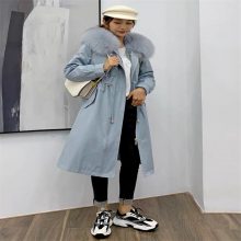 外贸原单服装批发 皮草派克服女刺绣2019冬新款韩版潮貉子 折扣女装 品牌折扣 厂家批发