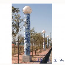 中式仿古庭院灯 陶瓷灯柱 批发景德镇陶瓷简约路灯