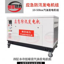 汽油水冷静音型稀土永磁发电机组30KW 上海悍莎***销售汽油发电机组