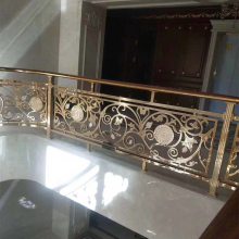铜艺楼梯 铝合金平台栏杆装饰 家居酒店大厅订做溢升Y221b