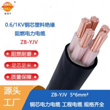 金环宇电缆 阻燃电线厂家 国标ZB-YJV5X6平方 yjv电缆型号规格