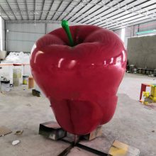 花牛苹果雕塑种植标志摆设 玻璃钢仿真红富士苹果雕塑